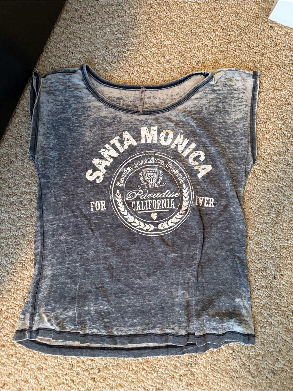 Santa Monica Graphic Tee for Kids - Blue Wash